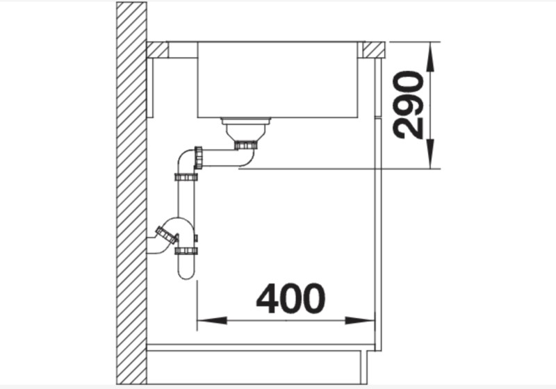 Evier 1 bassin Blanco 525245/** detail 1