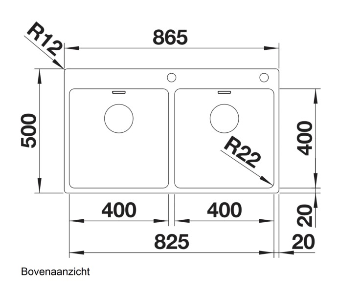 Evier 2 bassins Blanco 525249/** detail 1