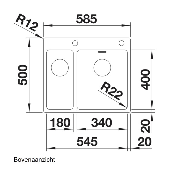 Evier 1 1/2 bassin Blanco 525247/** detail 1