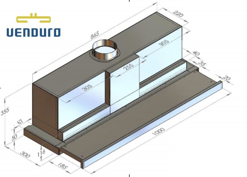 Hotte téléscopique Venduro TA100/940INOX detail 1