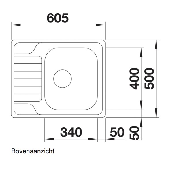 Evier 1 bassin Blanco 525122/** detail 1