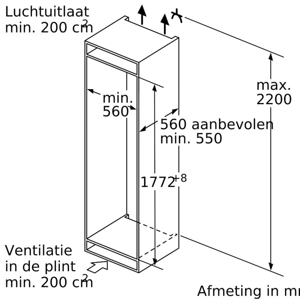 Frigo intégrable hauteur 176-179cm Siemens KI81RAFE0 detail 5