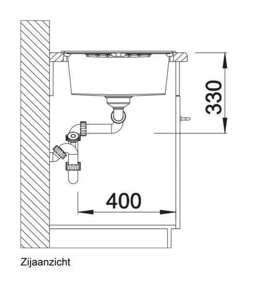 Dubbele spoelbak Blanco 515605 detail 2