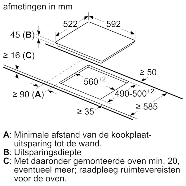 Kookplaat vitrokeramisch Bosch PKE611BA2E detail 5