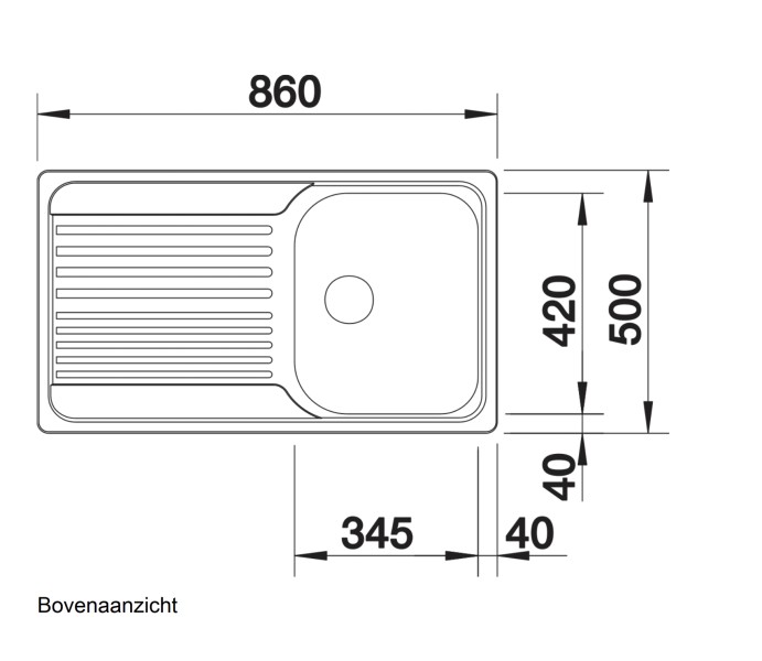 Evier 1 bassin Blanco 511942 detail 1