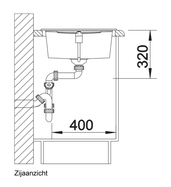 Evier 1 bassin Blanco 525930 detail 2
