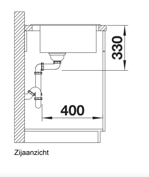 Enkele spoelbak Blanco 525941 detail 2