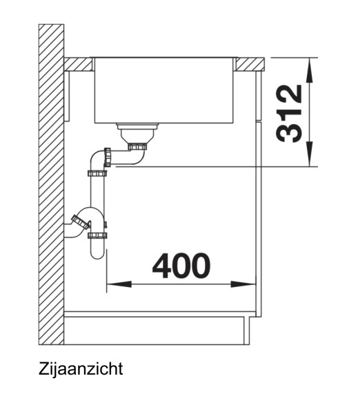 Evier 1 bassin Blanco 525997 detail 2