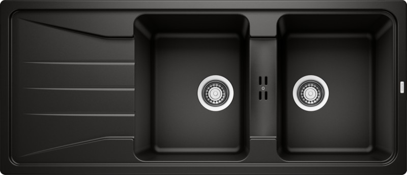 Dubbele spoelbak Blanco 525979/** vooraanzicht