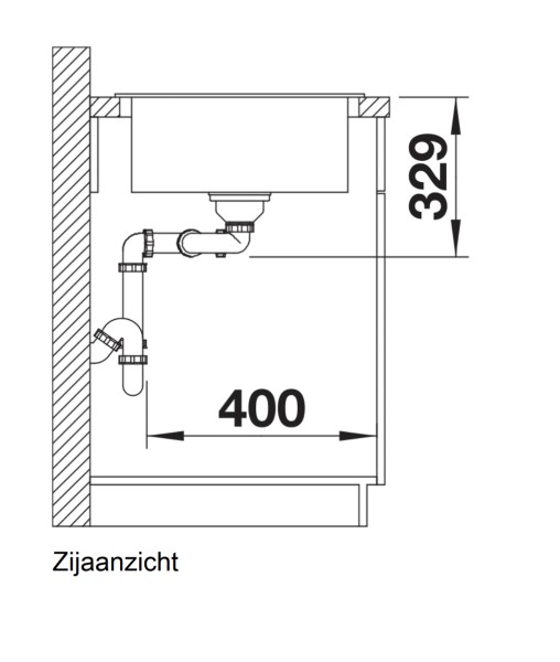 Dubbele spoelbak Blanco 525979/** detail 2