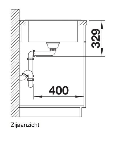 Enkele spoelbak Blanco 525977/** detail 2