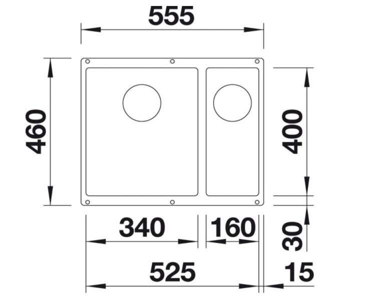 Evier 1 1/2 bassin Blanco 525985/° detail 1