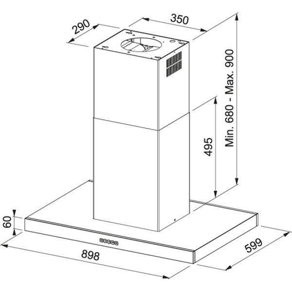 Dampkap eiland Franke TALE905IXS/ACTIE detail 3