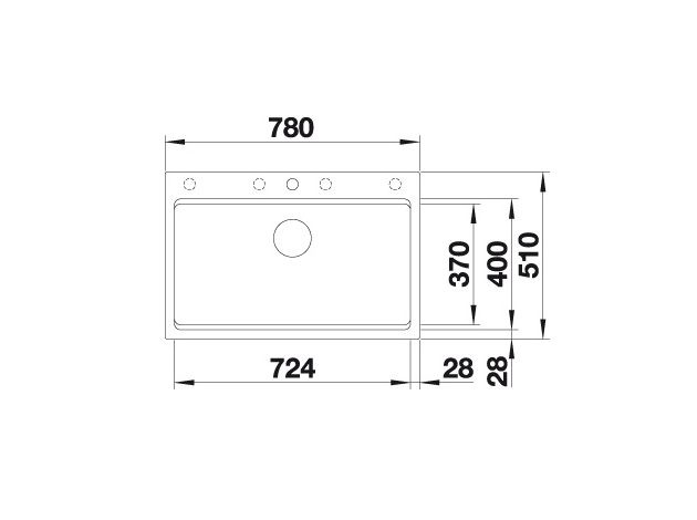 Evier 1 bassin Blanco 525893 detail 1