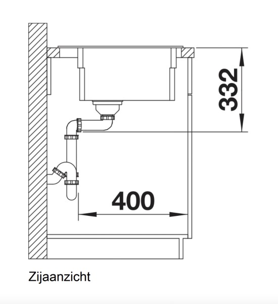 Enkele spoelbak Blanco 525890 detail 2