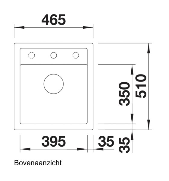 Enkele spoelbak Blanco 525869 detail 1