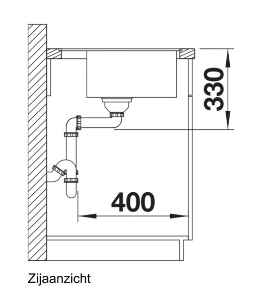Enkele spoelbak Blanco 525870 detail 2