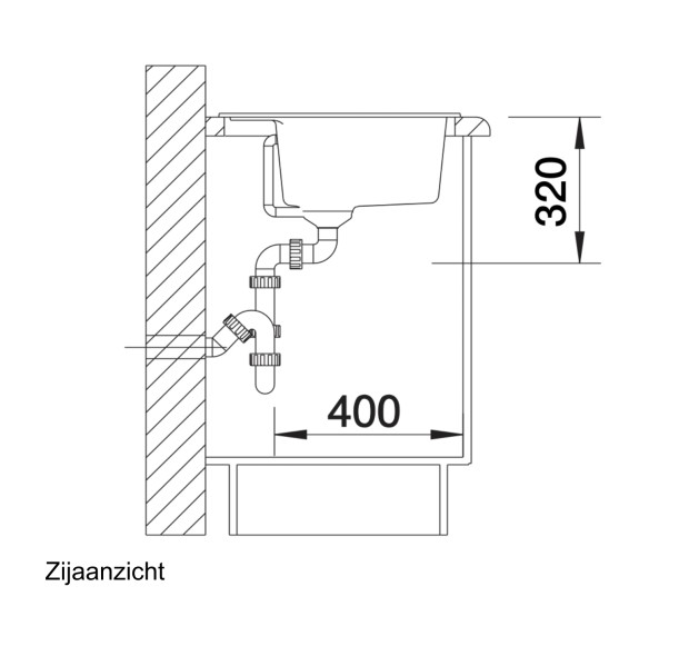 Evier 1 bassin Blanco 525873 detail 2