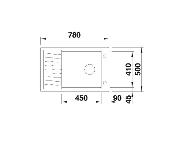 Evier 1 bassin Blanco 525883 detail 1