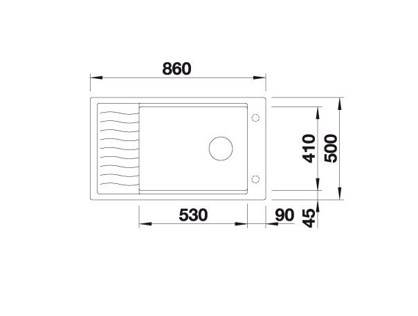 Evier 1 bassin Blanco 525886 detail 1