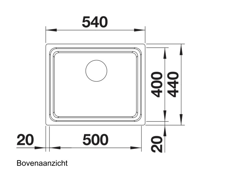 Evier 1 bassin Blanco 525887/** detail 1