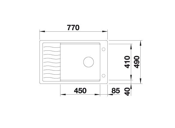 Evier 1 bassin Blanco 525884 detail 1