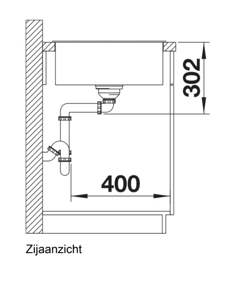 Enkele spoelbak Blanco 525844 detail 3