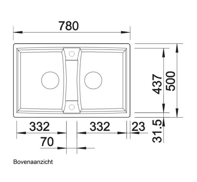 Evier 2 bassins Blanco 525906 detail 1