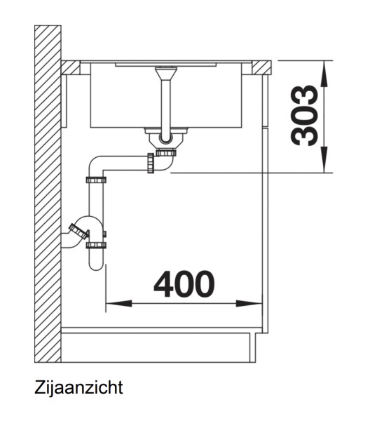 Evier 1 bassin Blanco 525917 detail 2