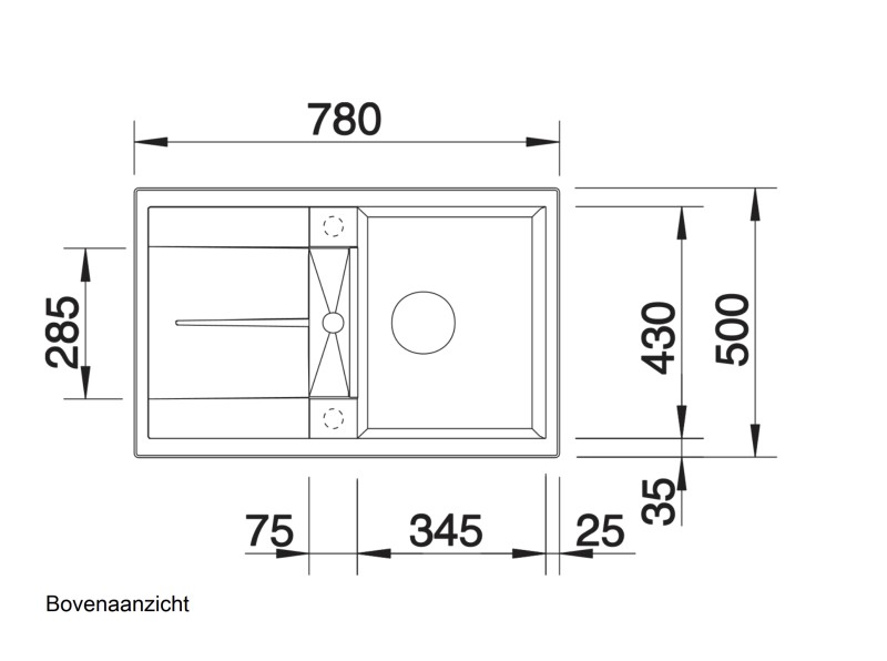 Evier 1 bassin Blanco 525914 detail 1