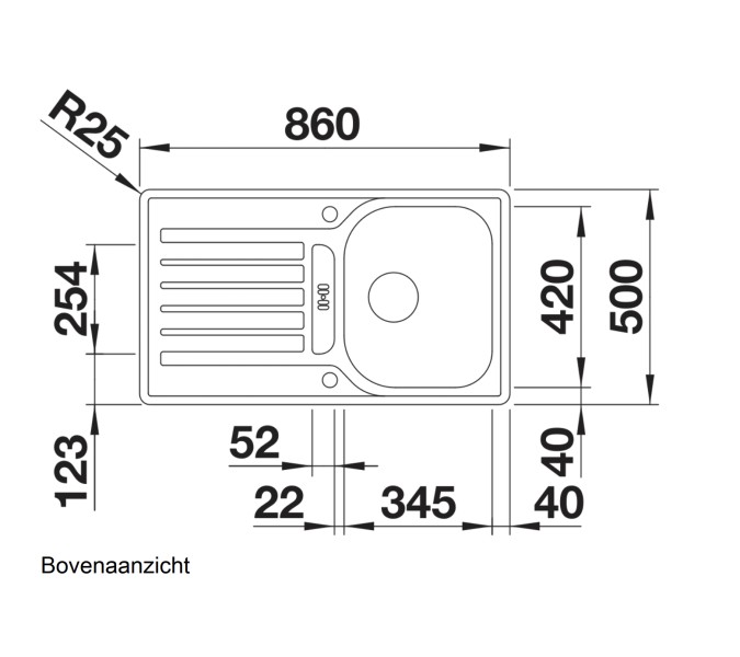 Evier 1 bassin Blanco 519717 detail 1