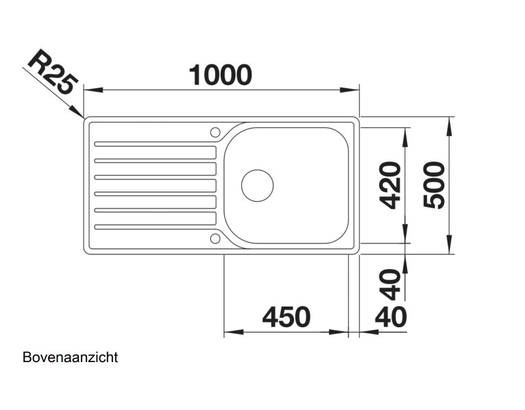 Evier 1 bassin Blanco 519709 detail 1