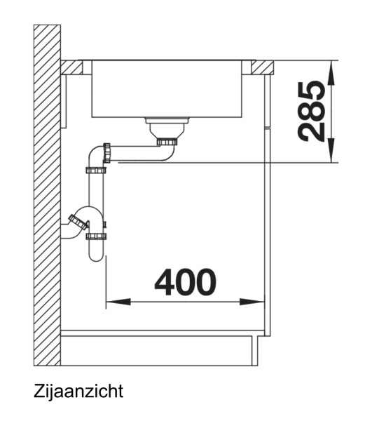 Enkele spoelbak Blanco 519709 detail 2