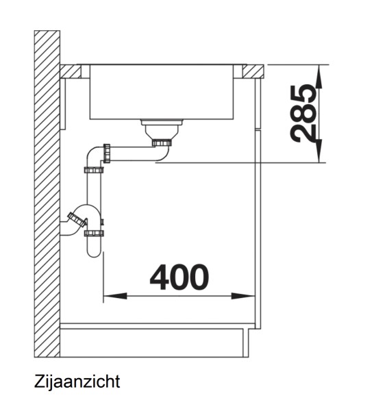Enkele spoelbak Blanco 519707 detail 2