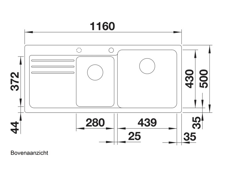 Evier 1 1/2 bassin Blanco 519657 detail 1