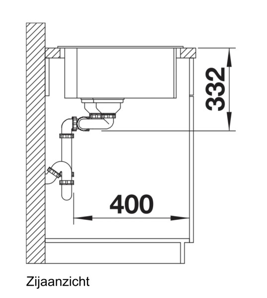 Anderhalve spoelbak Blanco 519657 detail 2