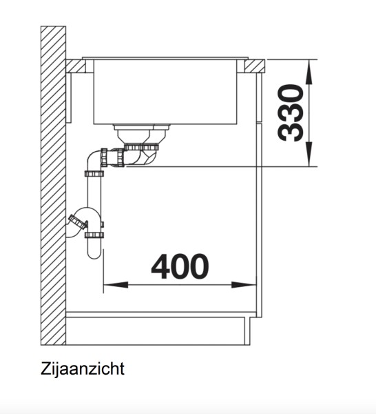 Anderhalve spoelbak Blanco 519647 detail 2