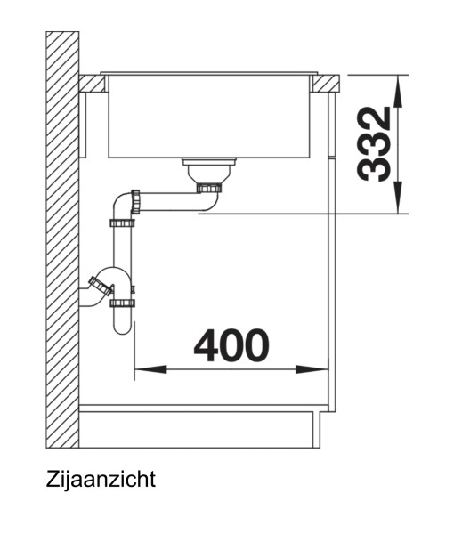 Enkele spoelbak Blanco 520515 detail 2