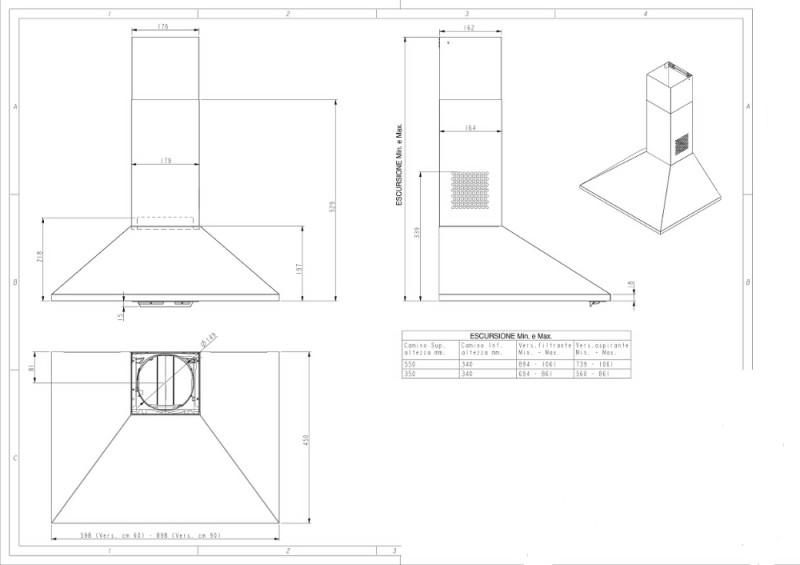 Hotte cheminée Beko HCP61310I detail 1