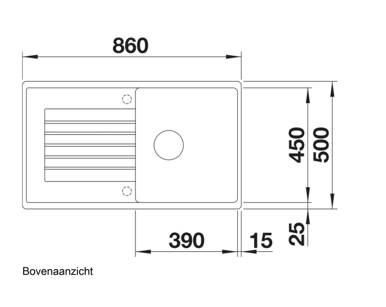 Evier 1 bassin Blanco 520506 detail 1