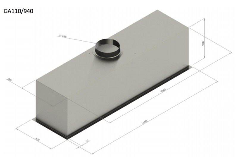 Dampkap inbouwgroep Venduro GA110/940 detail 1