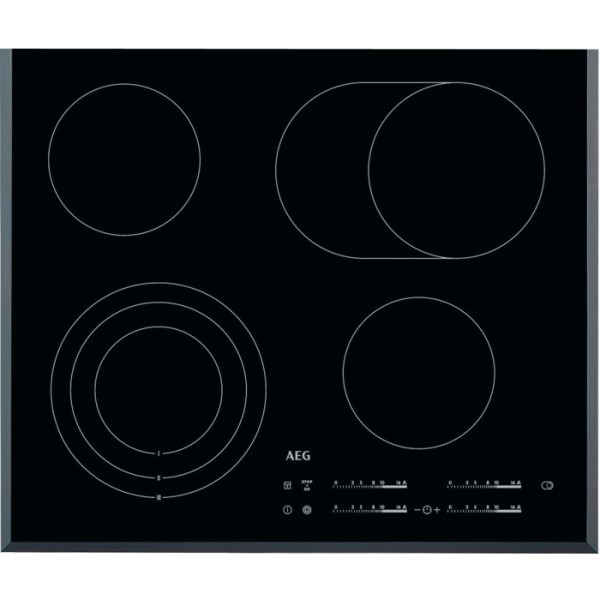 Taque de cuisson vitrocéramique AEG HK654070FB/+ vooraanzicht