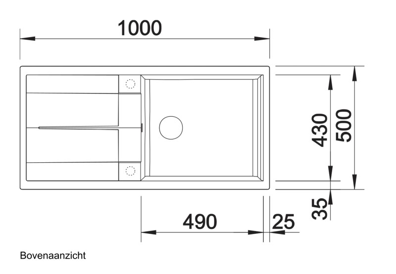 Evier 1 bassin Blanco 515280 detail 1