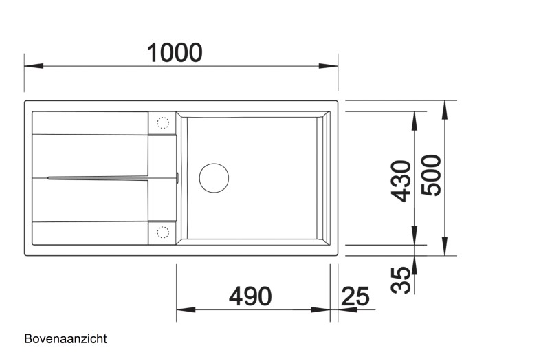 Evier 1 bassin Blanco 515143 detail 1