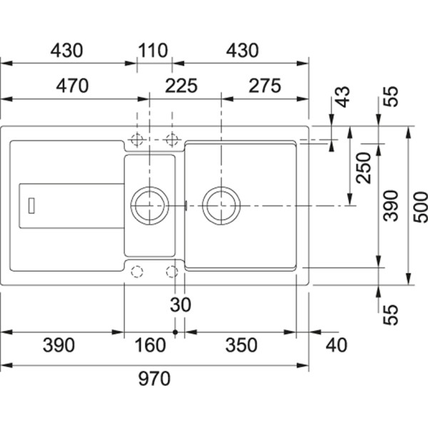 Evier 1 1/2 bassin Franke BLG651OX1 detail 1