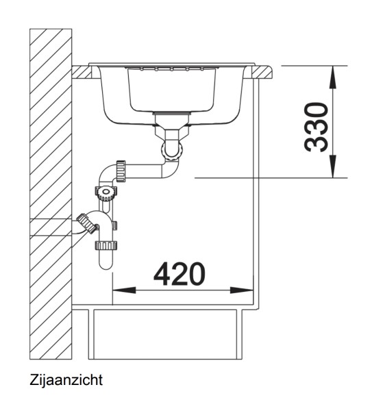 Anderhalve spoelbak Blanco 515071 detail 2