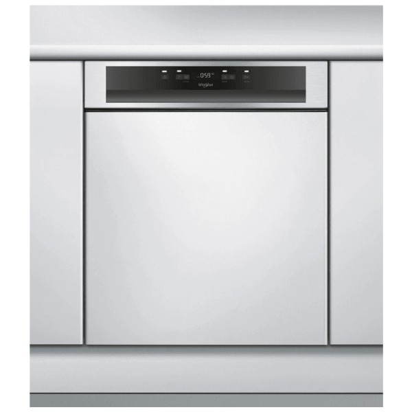 Lave-vaisselle avec panneau de commande 60cm Whirlpool WBC3C26X/inox vooraanzicht