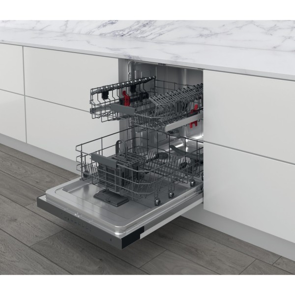 Vaatwasser integre. 60cm frontbediening Whirlpool WBC3C26X/inox detail 2