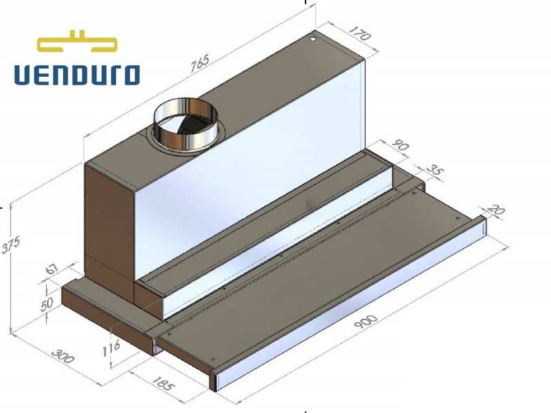 Hotte téléscopique Venduro TA90/600 detail 1