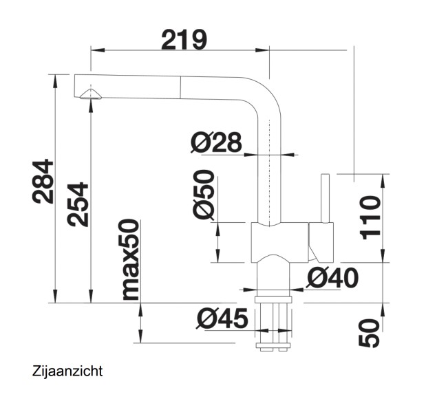 Eéngreepskraan Blanco 512402/** detail 1